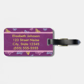 Kleurrijk Butterflies Gepersonaliseerd Adres Bagagelabel (Achterkant horizontaal)