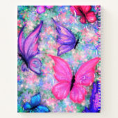 Kleurrijk Butterflies vliegend Notitieboek - Schil (Achterkant)