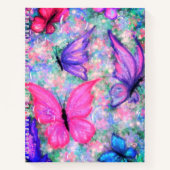 Kleurrijk Butterflies vliegend Notitieboek - Schil (Voorkant)