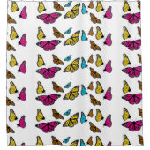 Kleurrijk Butterfly Shower Curtain Douchegordijn (Voorkant)