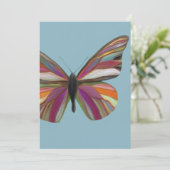 Kleurrijk Butterfly Wenskaart Feestdagenkaart (Staand voorkant)