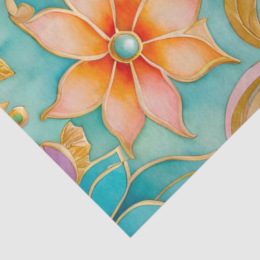 Kleurrijk Byzantijns Jewel Art Weefselpapier Tissuepapier (Detail)