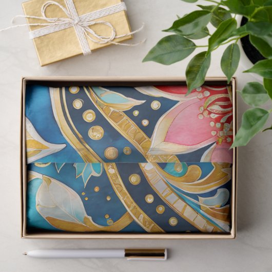 Kleurrijk Byzantijns Jewel Art Weefselpapier Tissuepapier (Geschenk)