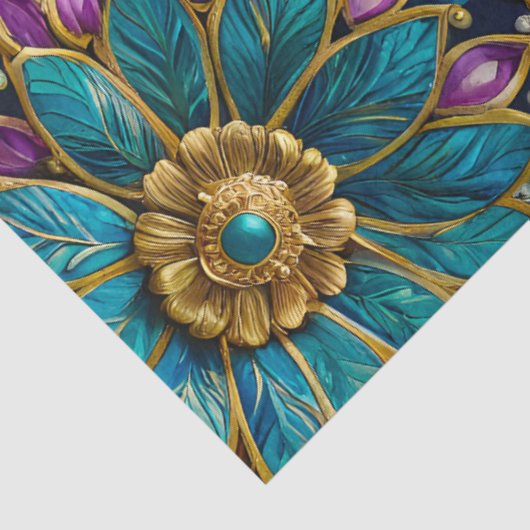 Kleurrijk Byzantijns Jewel Art Weefselpapier Tissuepapier (Detail)