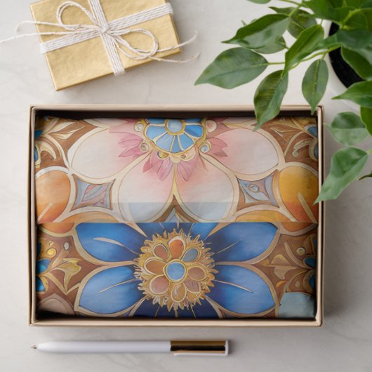 Kleurrijk Byzantijns Jewel Art Weefselpapier Tissuepapier (Geschenk)
