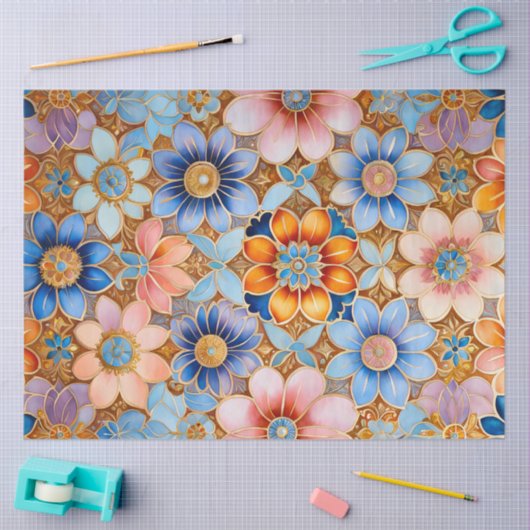 Kleurrijk Byzantijns Jewel Art Weefselpapier Tissuepapier (Craft)