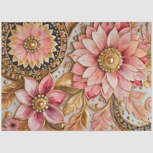 Kleurrijk Byzantijns Jewel Art Weefselpapier Tissuepapier (Voorkant)