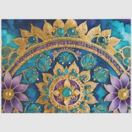 Kleurrijk Byzantijns Jewel Art Weefselpapier Tissuepapier