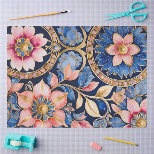 Kleurrijk Byzantijns Jewel Art Weefselpapier Tissuepapier (Craft)