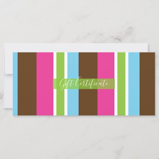 Kleurrijk cadeaubon voor macarons van een schattig (Voorkant)