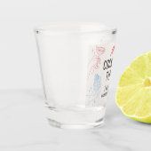 Kleurrijk Cadeaufeest Retro Bruidsfeest Favorieten Shot Glas (Links)