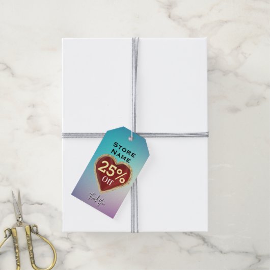 Kleurrijk cadeaulabel (Met Touw)