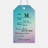Kleurrijk cadeaulabel (Achterkant)