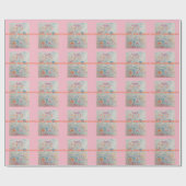 Kleurrijk cadeautje voor blije verjaardag, inpakpa cadeaupapier (Vlak)