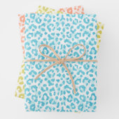 Kleurrijk cadeautje voor vingerafdrukken van dierl inpakpapier vel (In situ)