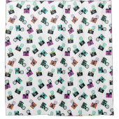 Kleurrijk camerakoetgordijn met Retro Douchegordijn (Voorkant)