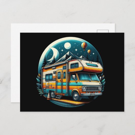 Kleurrijk camper briefkaart! briefkaart (Voorkant / Achterkant)