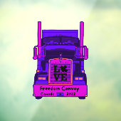 Kleurrijk Canadees Vrijheidskonvooi Raamsticker (Vel 3)