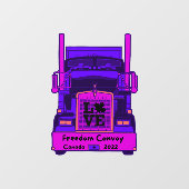 Kleurrijk Canadees Vrijheidskonvooi Raamsticker (Vel)