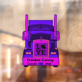 Kleurrijk Canadees Vrijheidskonvooi Raamsticker