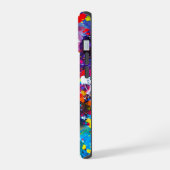 Kleurrijk canvas met verfspatten kunst iPhone 15 case (Linkerkant)