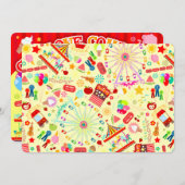 Kleurrijk Carnaval - Aangepaste verjaardagsuitnodi Kaart (Voorkant / Achterkant)