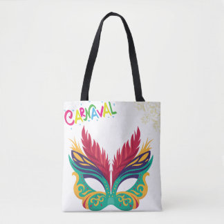 Kleurrijk Carnavalsmasker – Feestelijke Mardi Gras Tote Bag