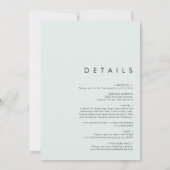 Kleurrijk Casual groen, allemaal in één bruiloft Kaart (Achterkant)