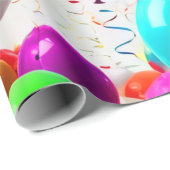 Kleurrijk Celebration ballon ontwerp Cadeaupapier (Rol Hoek)