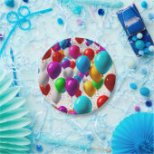 Kleurrijk Celebration ballon ontwerp Papieren Bordje (Feest)