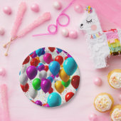 Kleurrijk Celebration ballon ontwerp Papieren Bordje (Feest)