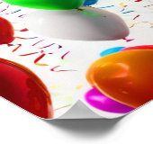 Kleurrijk Celebration ballon ontwerp Poster (Hoek)