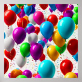 Kleurrijk Celebration ballon ontwerp Poster (Voorkant)