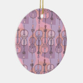Kleurrijk cello patroon keramisch ornament (Rechts)
