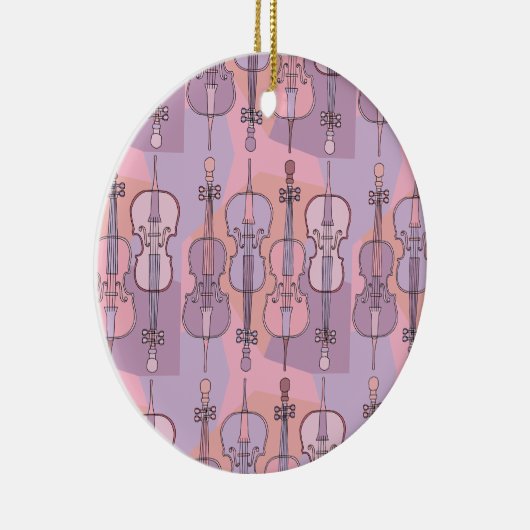 Kleurrijk cello patroon keramisch ornament (Rechts)