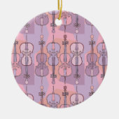 Kleurrijk cello patroon keramisch ornament (Voorkant)