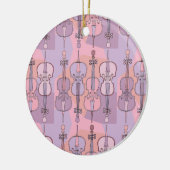 Kleurrijk cello patroon keramisch ornament (Links)