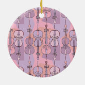 Kleurrijk cello patroon keramisch ornament (Achterkant)