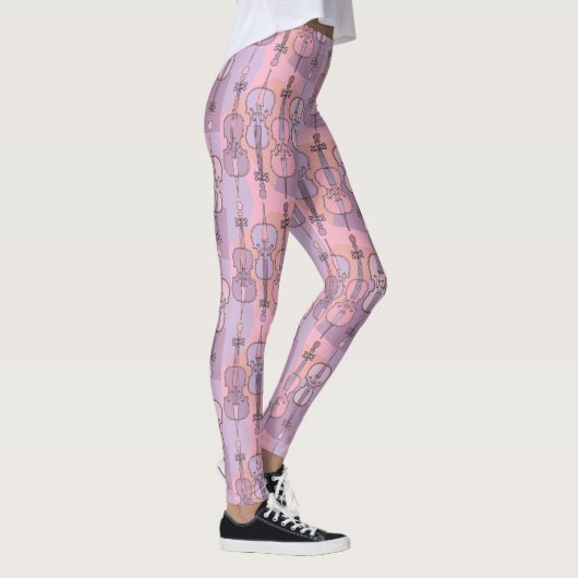 Kleurrijk cello patroon leggings (Rechts)