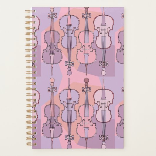 Kleurrijk cello patroon planner (Voorkant)