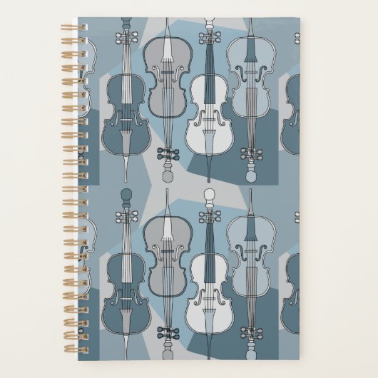 Kleurrijk cello patroon planner (Voorkant)