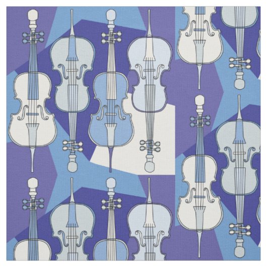 Kleurrijk cello patroon stof (Swatch)