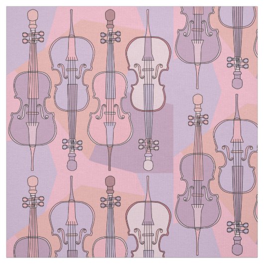 Kleurrijk cello patroon stof (Swatch)