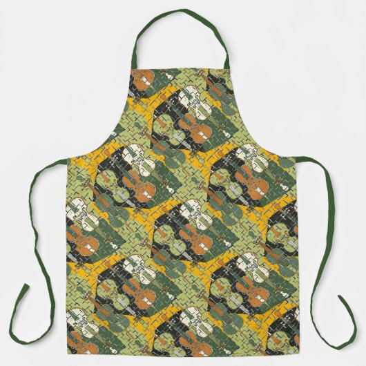 Kleurrijk Cello Pattern Schort (Voorkant)