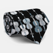 Kleurrijk Cellos Patroon Stropdas (Opgerold)