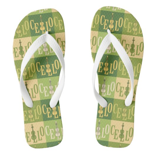 Kleurrijk Cellos Patroon Teenslippers (Voetbed)