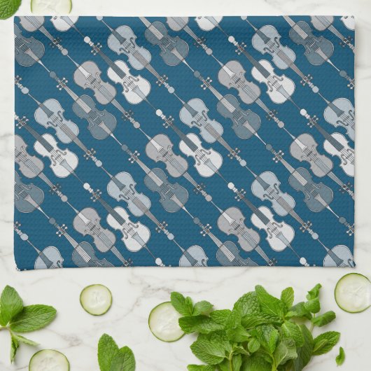 Kleurrijk Cellos Patroon Theedoek (Gevouwen)