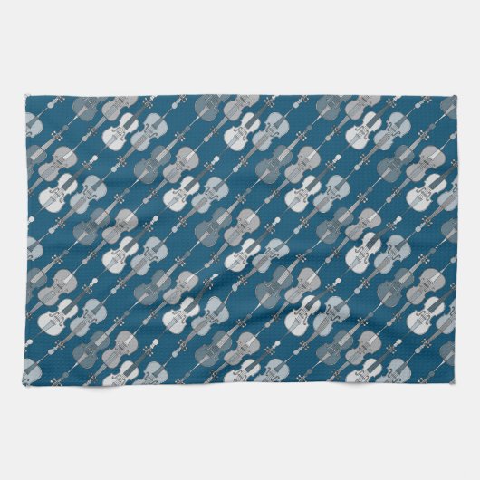 Kleurrijk Cellos Patroon Theedoek (Horizontaal)