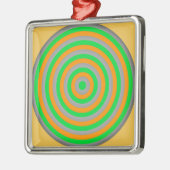 kleurrijk, centrifugerontwerp metalen ornament (Links)