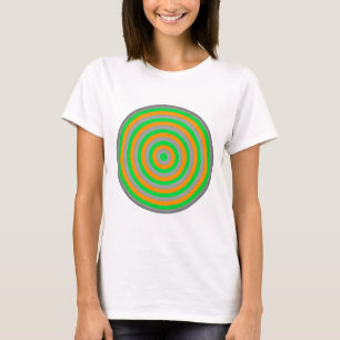 kleurrijk, centrifugerontwerp t-shirt